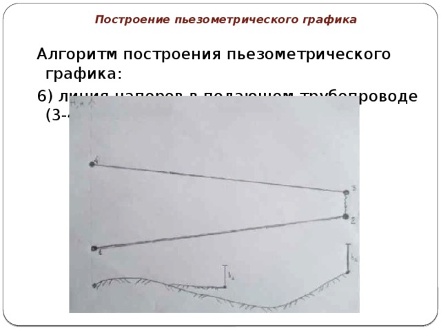 Построение пьезометрического графика в excel