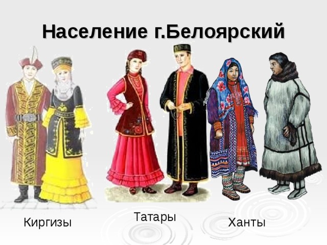 Население г.Белоярский Татары Ханты Киргизы 