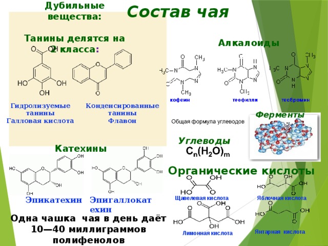 Водные извлечения дубильных веществ