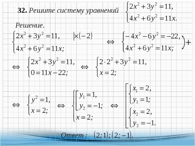 Используя рисунок решите систему уравнений