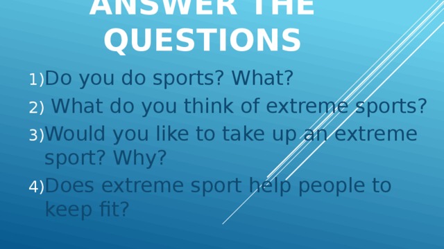 Why people do sport презентация 7 класс