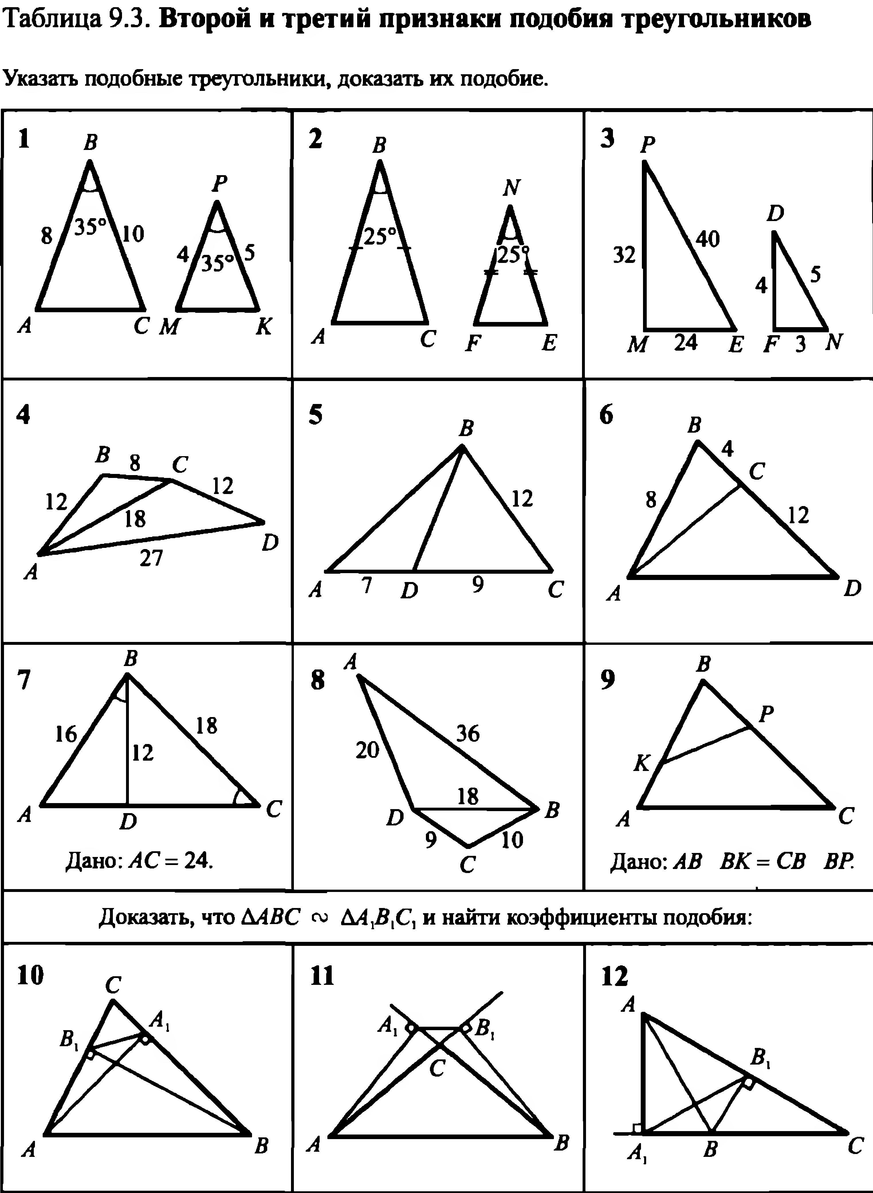 Тест треугольники 9 класс