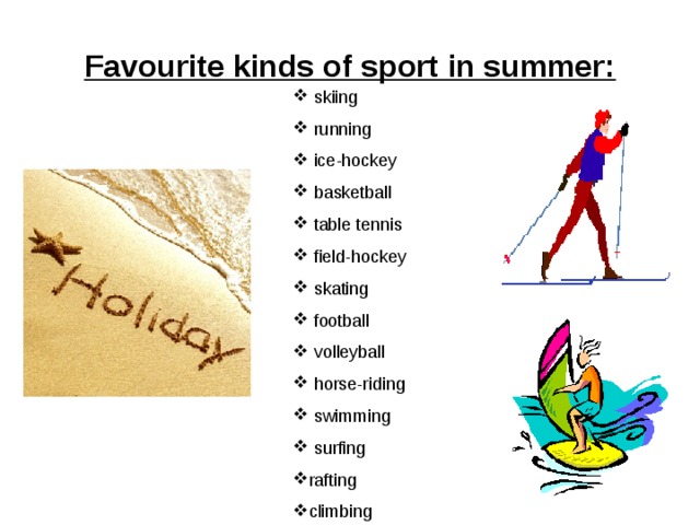 Kinds of sport