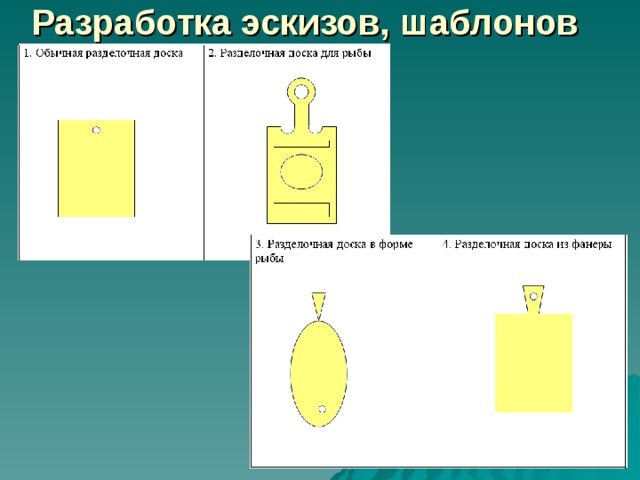 Разработка эскизов, шаблонов  