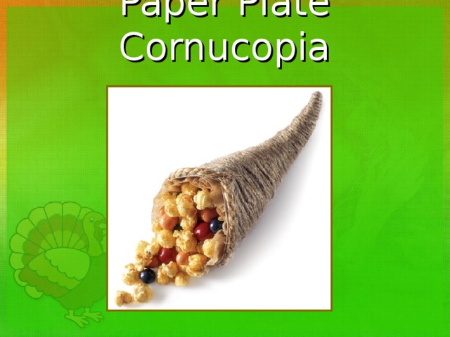Paper Plate Cornucopia 
