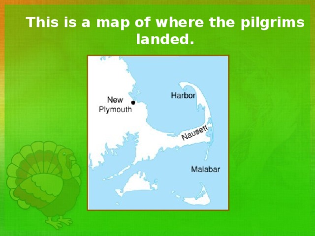 This is a map of where the pilgrims landed. 