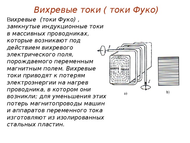 Вихревые токи презентация