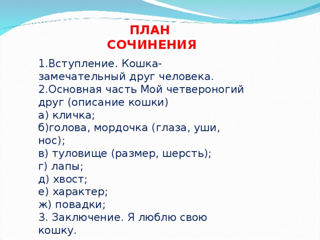 Сочинение про кошку