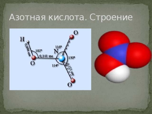 Азотная кислота. Строение 