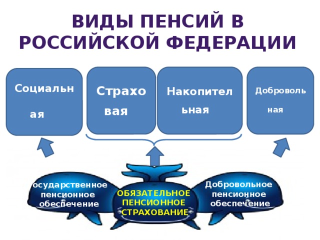 Виды пенсий схема