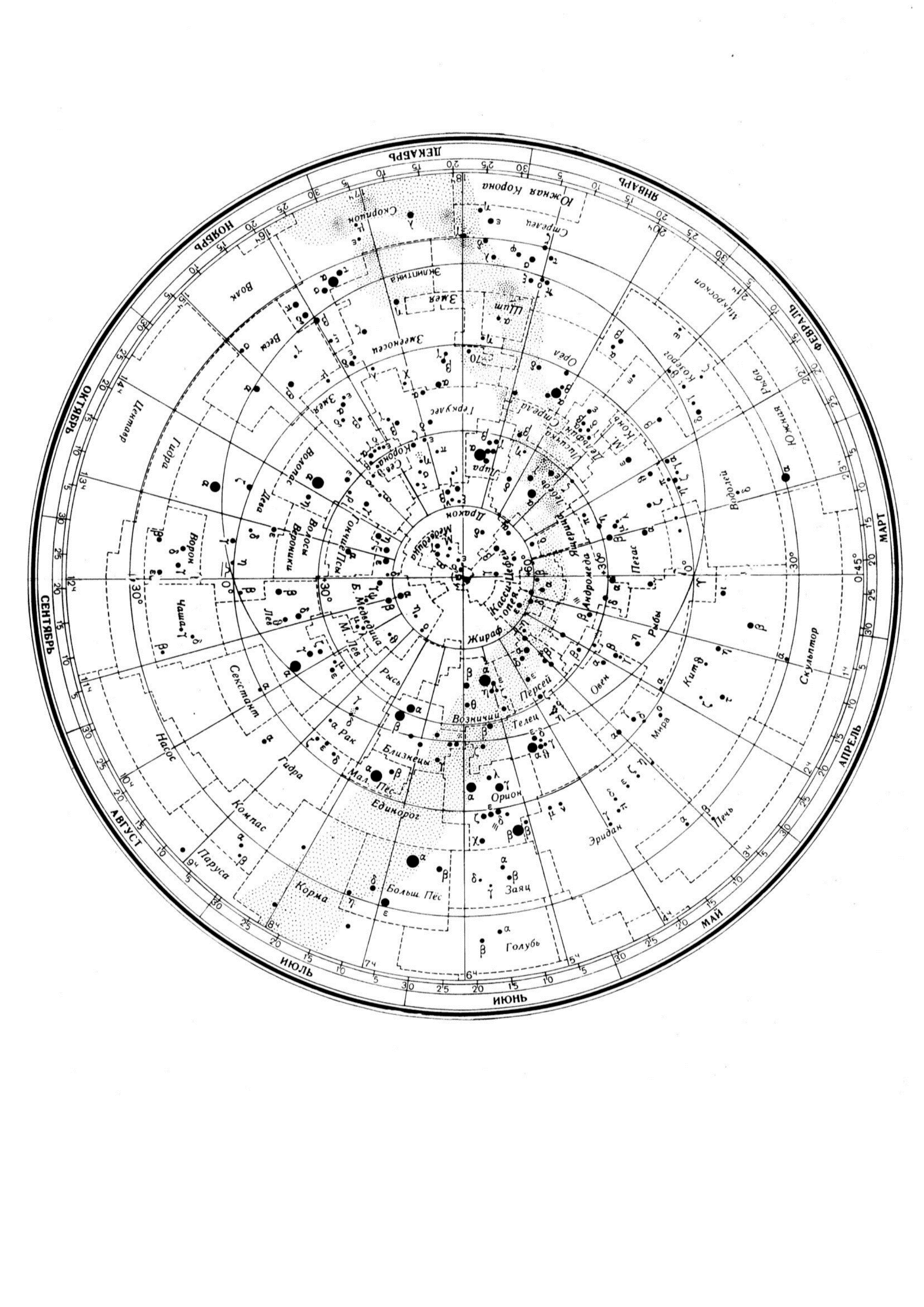 Карта звездного неба астрономия