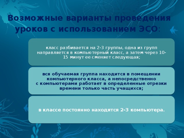 Продолжительность использования электронных средств обучения