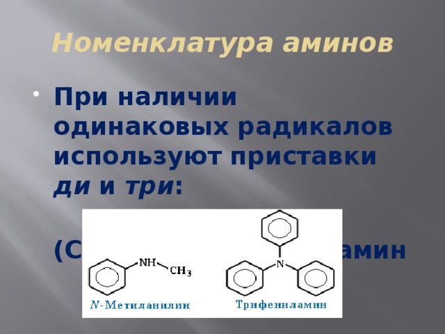 Презентация на тему амины