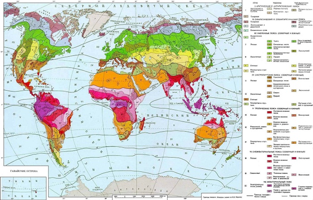 Карта биогеографических зон