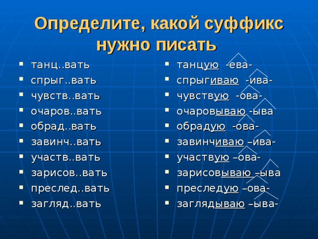 План урока правописание гласных в суффиксах глаголов 6 класс