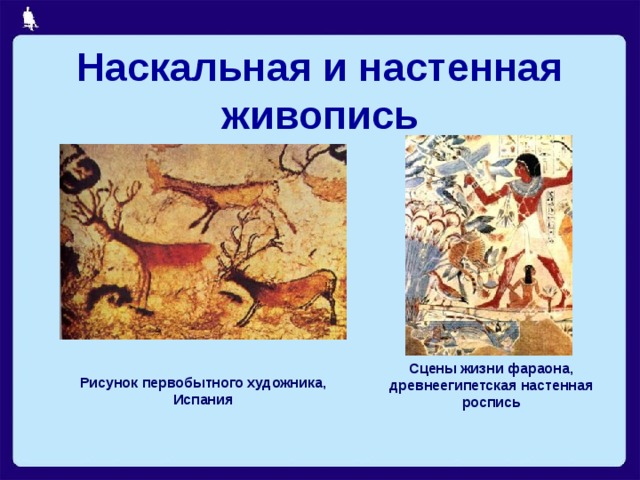 Наскальная и настенная живопись Сцены жизни фараона, древнеегипетская настенная роспись Рисунок первобытного художника, Испания  