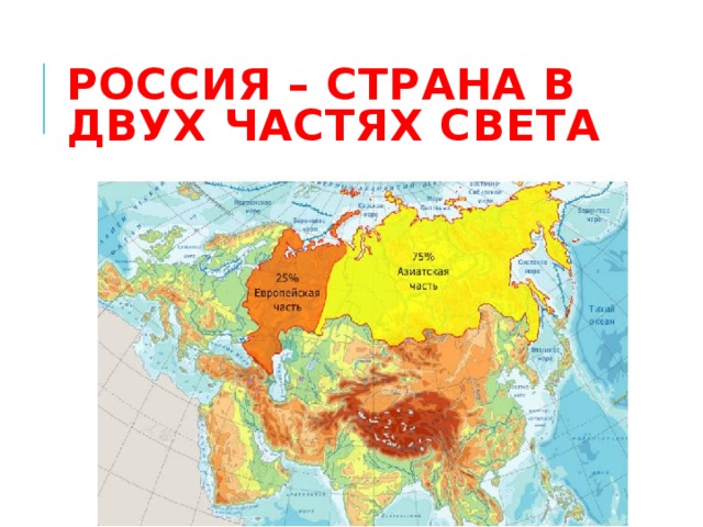 Россия – страна в двух частях света 