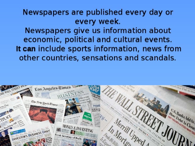 He a newspaper every day. Newspapers and Magazines. Types of newspapers. British Mass Media newspapers. Newspaper Vocabulary.