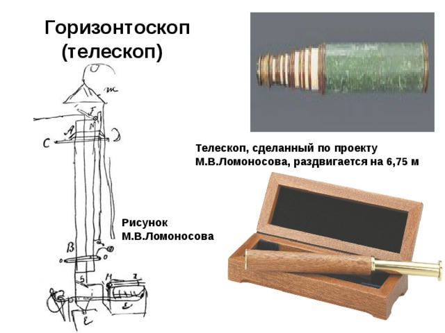 Ночезрительная труба ломоносова презентация