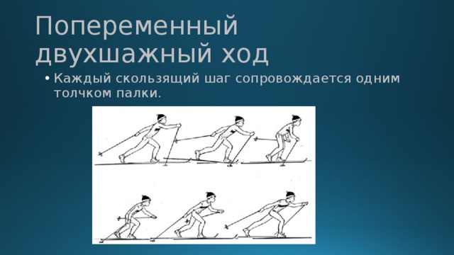 Одним толчком согнать. Попеременно двухшажный шаг. Скользящий шаг. Попеременный двухшажный ход. Попеременный двухшажный ход спорт. Техника попеременно двухшажного хода.