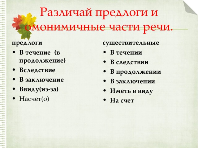 Технологическая карта предлог 2 класс