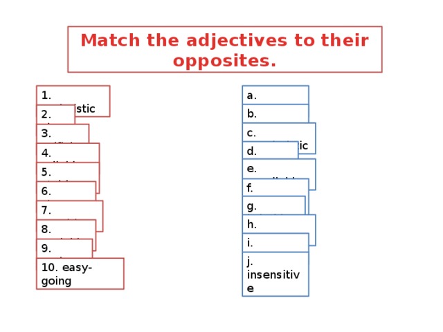 Match the opposites 5