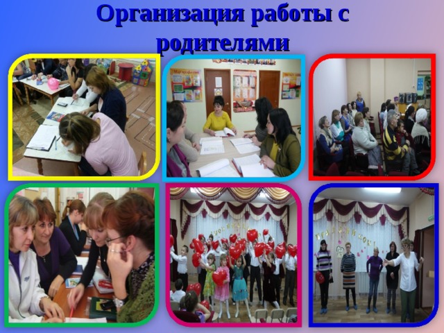 Организация работы с родителями 