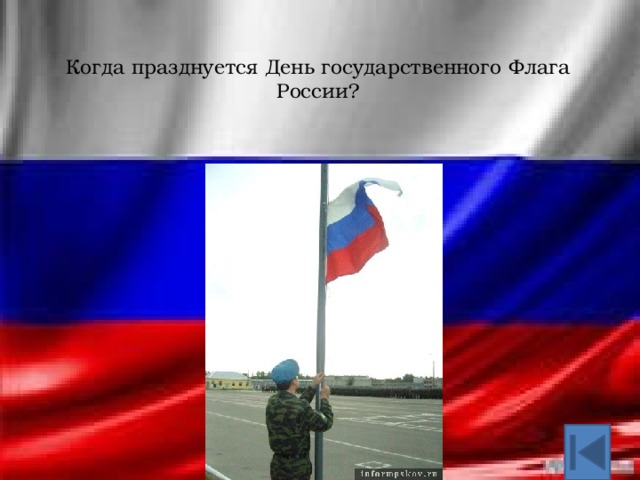 Когда празднуется День государственного Флага России?   