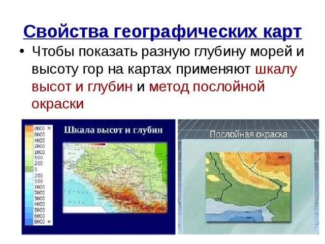 Свойства географической карты