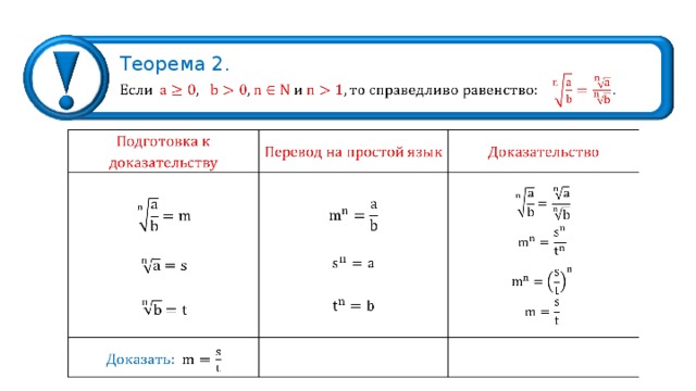 Теорема 2 .  