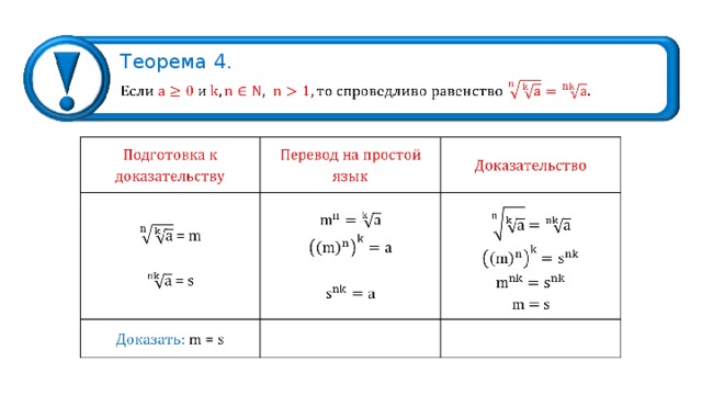 Теорема 4 .  