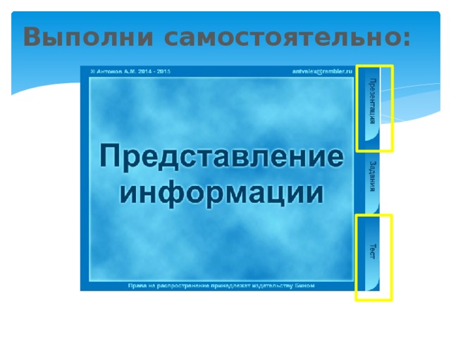 Формы представления информации 7 класс презентация