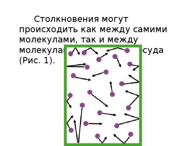 Молекулы газов находятся