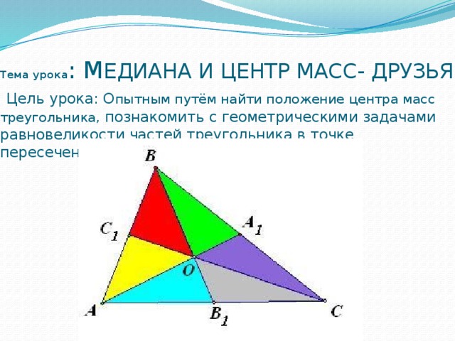 Как определить центр треугольника. Центр тяжести треугольника. Положение центра тяжести треугольника. Нахождение центра масс треугольника. Центр тяжести треугольника формула.