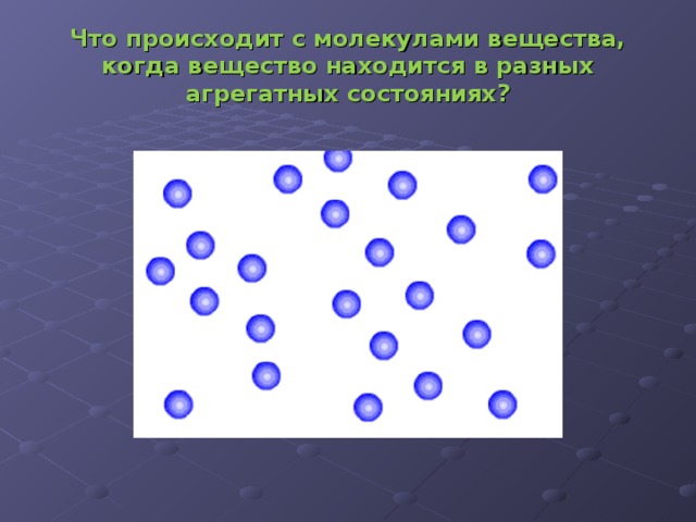 В каких агрегатных состояниях могут находиться вещества. Молекулы в разных агрегатных состояниях.