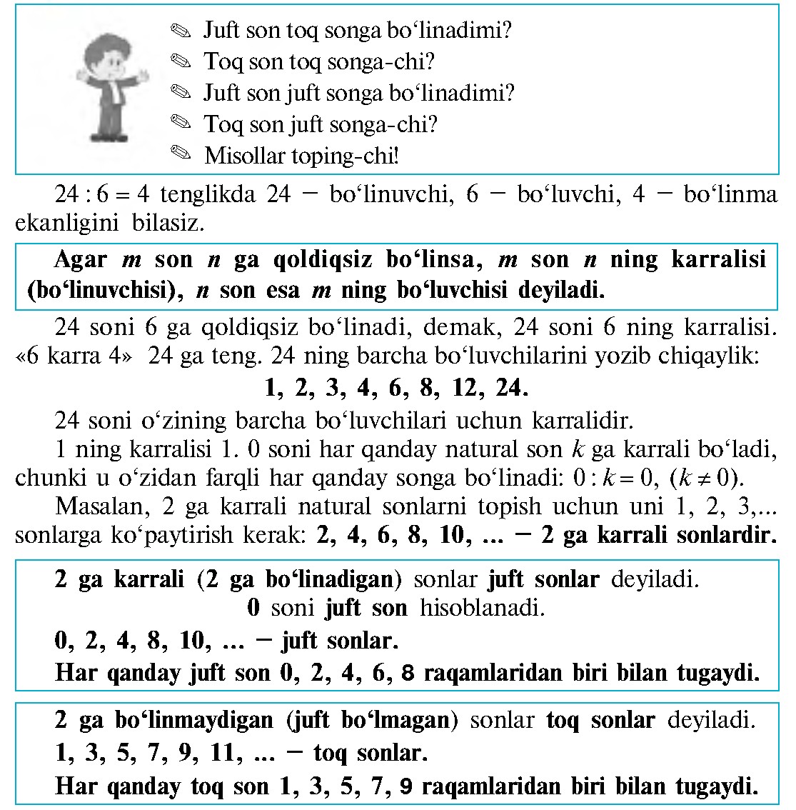 Matematika 6 sinf darslik