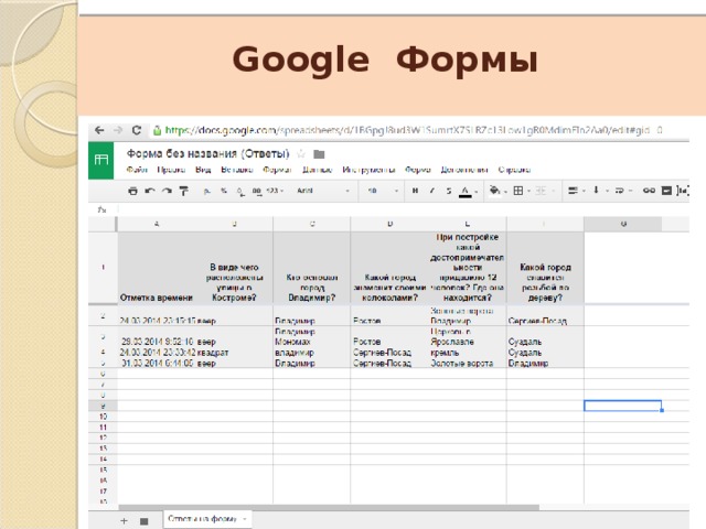    Google Формы 