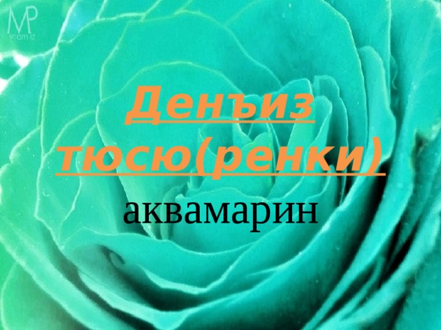 Денъиз тюсю(ренки)  аквамарин 