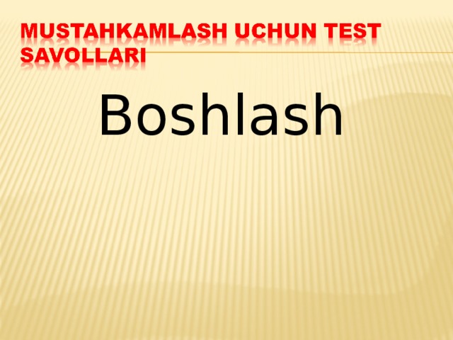 Boshlash  