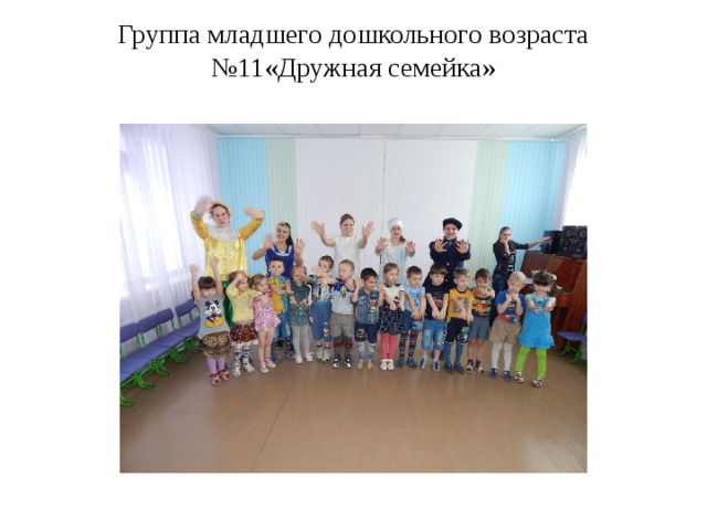 Группа младшего дошкольного возраста №11«Дружная семейка»   