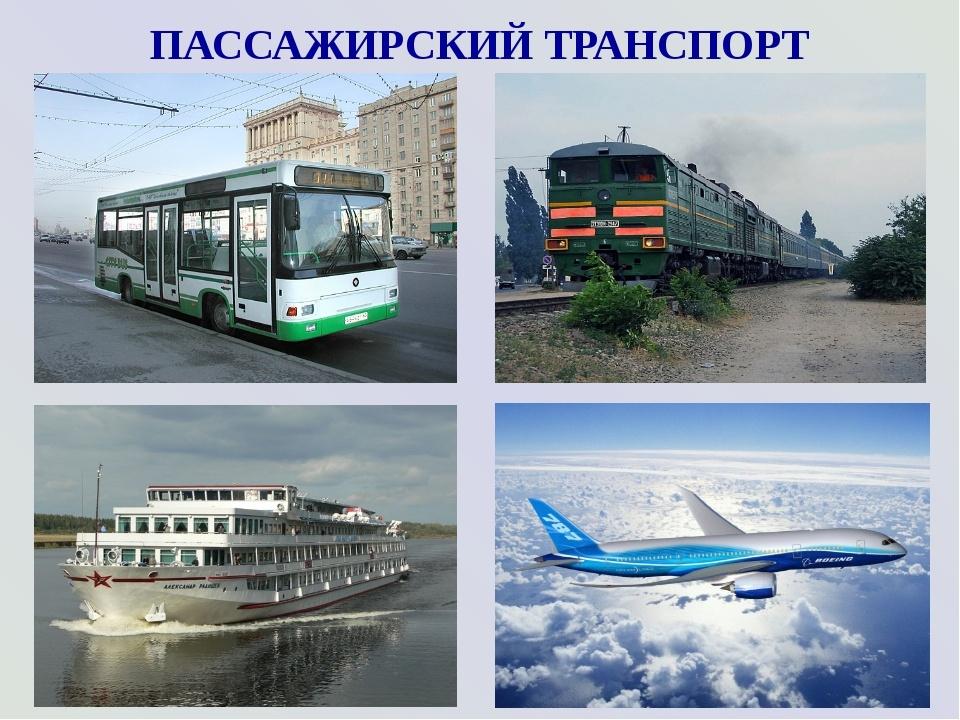 Приведи по два три примера пассажирский транспорт