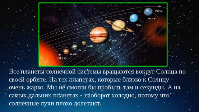 Почему планеты не сходят со своей орбиты проект 4 класс план работы