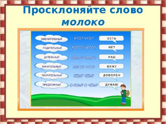 Разбор слова молоко