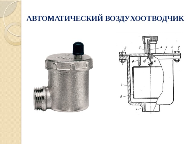 Воздухоотводчик на схеме отопления