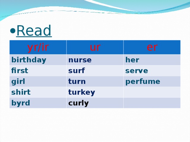  Read yr/ir ur birthday first er nurse surf her girl serve turn shirt turkey perfume byrd curly 