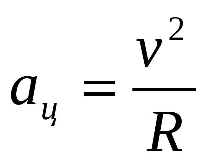Формула ускорения центростремительного движения