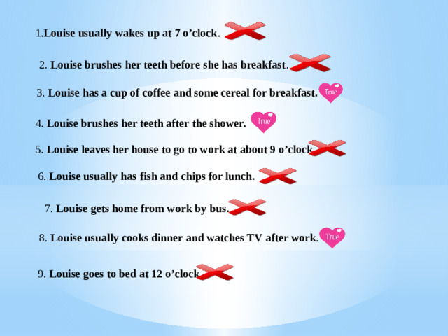 She usually wakes up. Wake usually. Usually has или has usually. She Wakes up at 7 o Clock. Her mother Woke her up at 7 o'Clock. В пассивный залог.