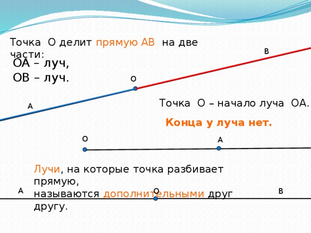 Прямая делит