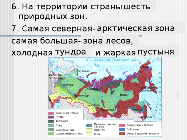 Жаркие природные зоны