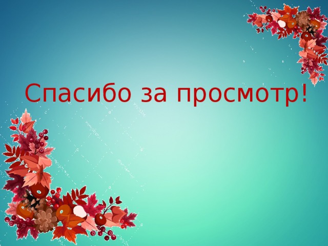 Спасибо за просмотр! 